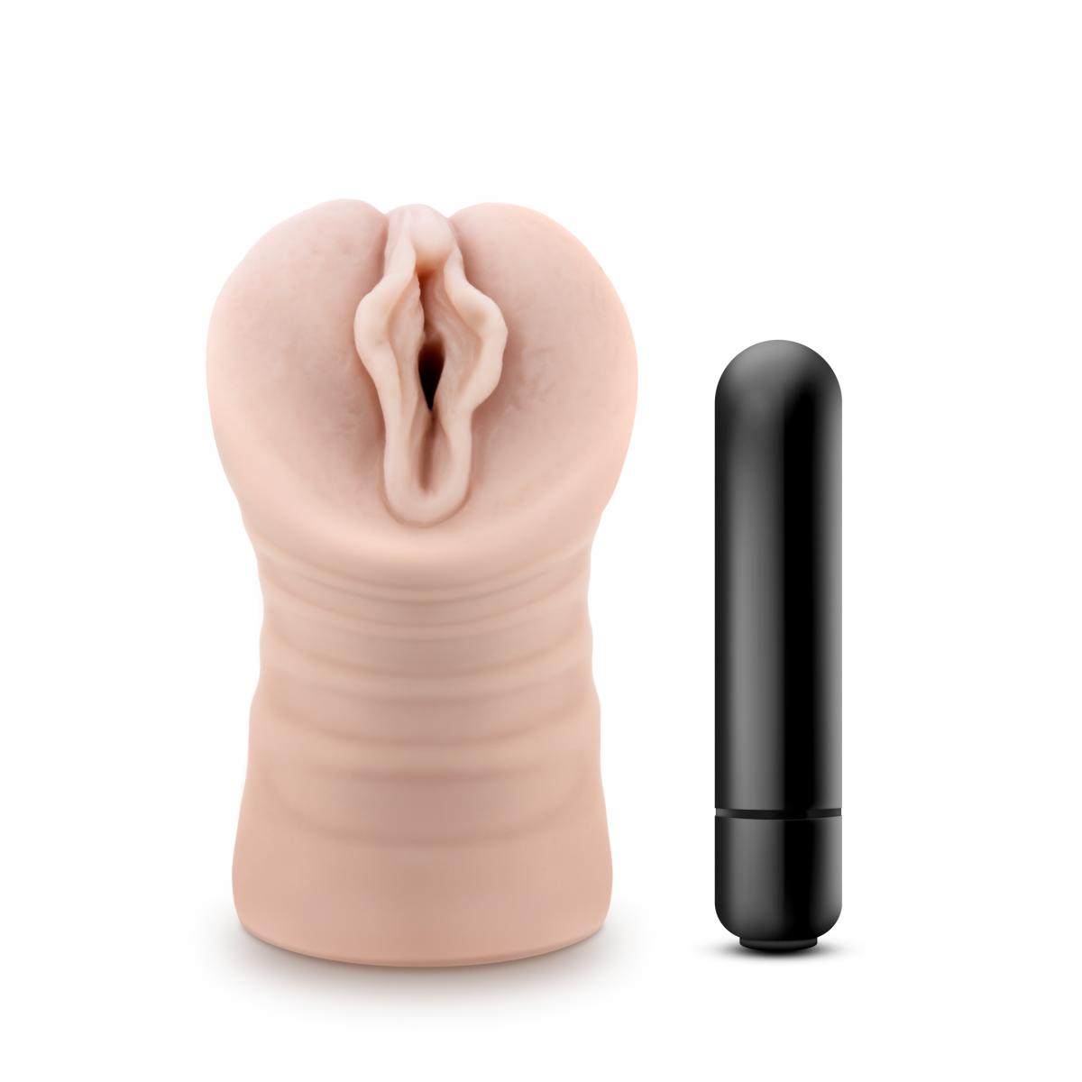 Masturbator Ashley mit Kugelvibrator | Taschenmuschi