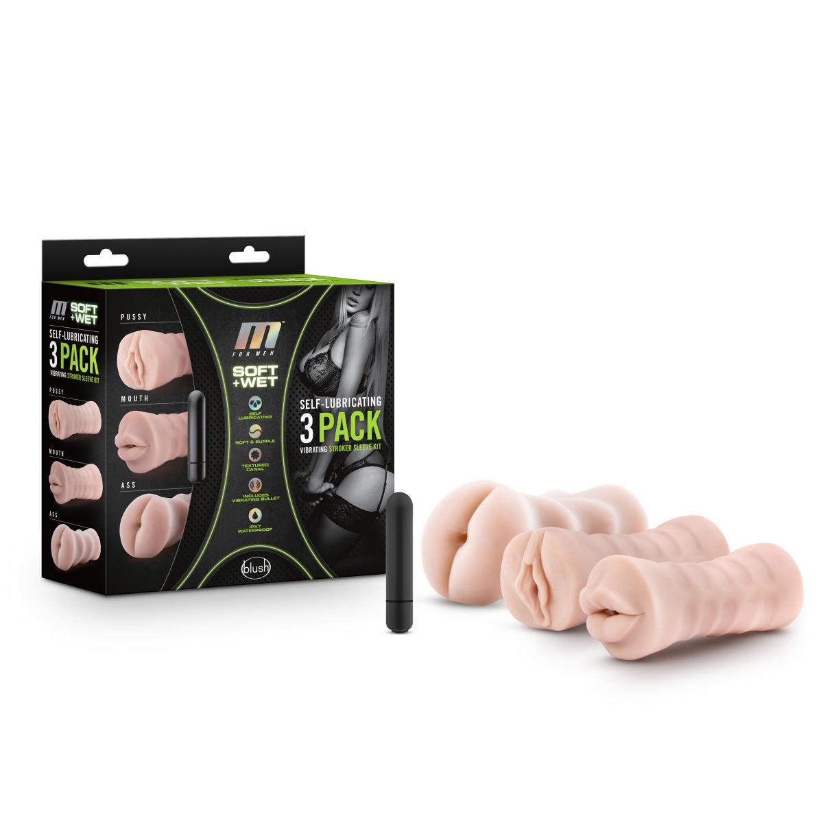 Masturbator 3er Set Stroker | Taschenmuschi